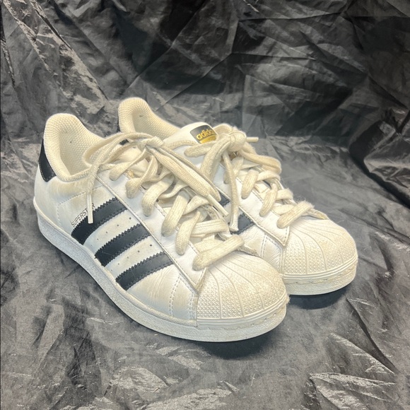 adidas Other - Adidas Kids White and Black Superstar Sneakers sz 3.5